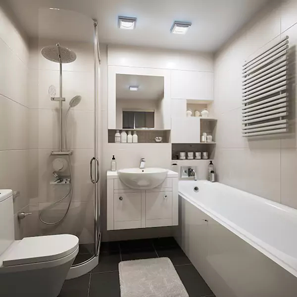 White Bathroom Remodel in Lewiston, Idaho