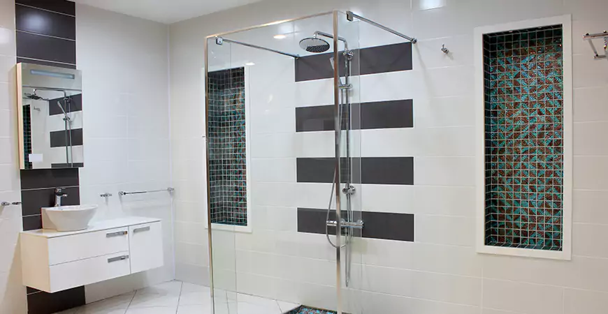 Modern Standing Shower Remodel in Lewiston