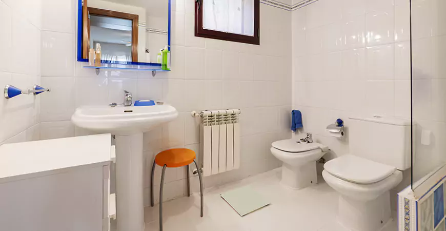 White Shower Remodel in Lewiston